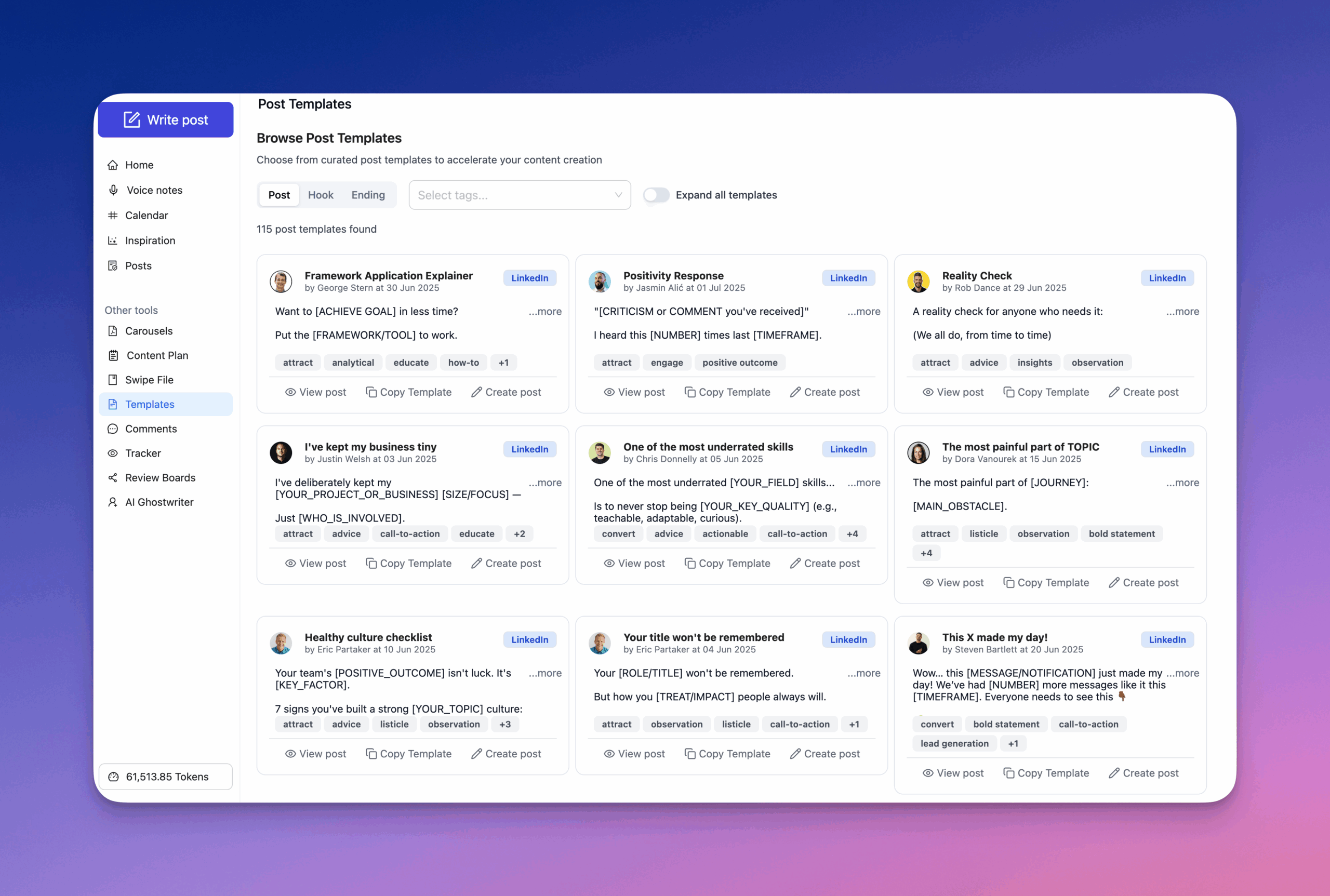 Viral Post Templates